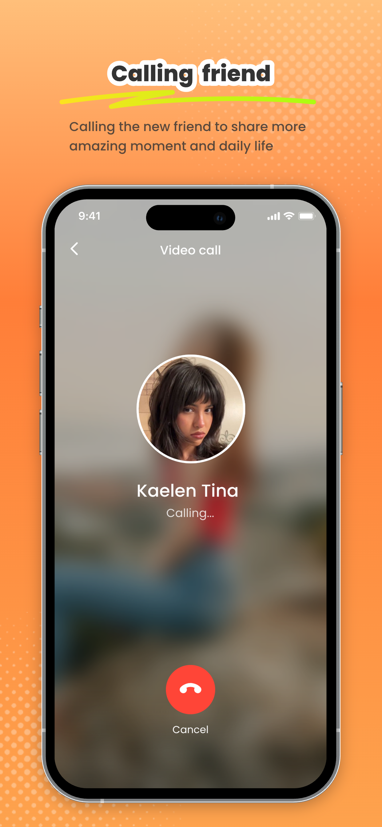 Active video call with picture-in-picture and chat overlay